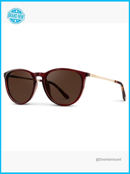 Retro Round Polarized Sunglasses Lightweight Frame Vintage Style UV Protection main image 7